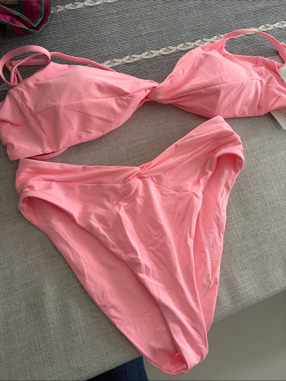L Space Bikini Pink Twist Front Bikini Set NWT
